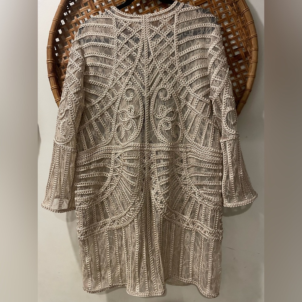 Chicos | Travelers™ Collection Embroidered Lace Jacket | Large - Picture 2 of 9
